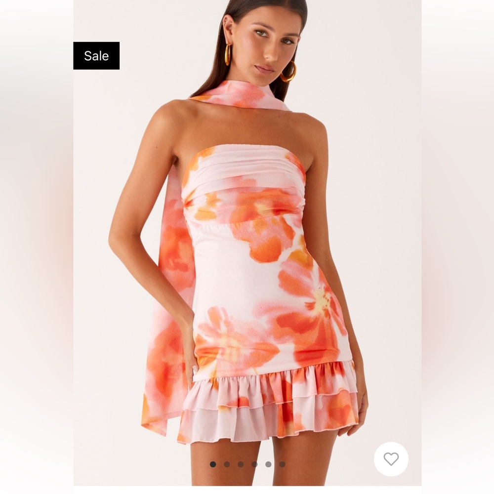 Manon Scarf Mini Dress - Blushing Blossom
